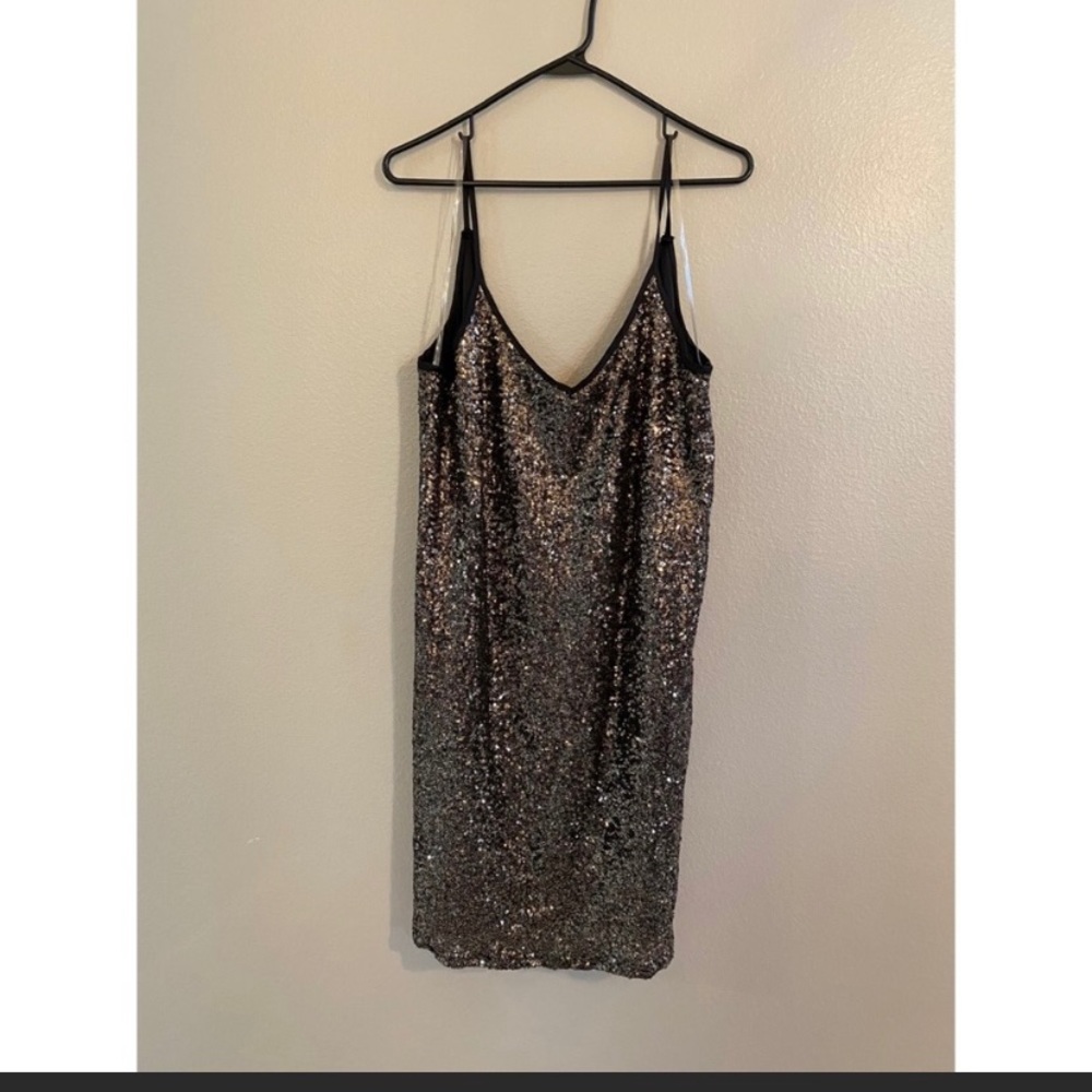 Gianni Bini Gold sequin dress- All over sequin dress
